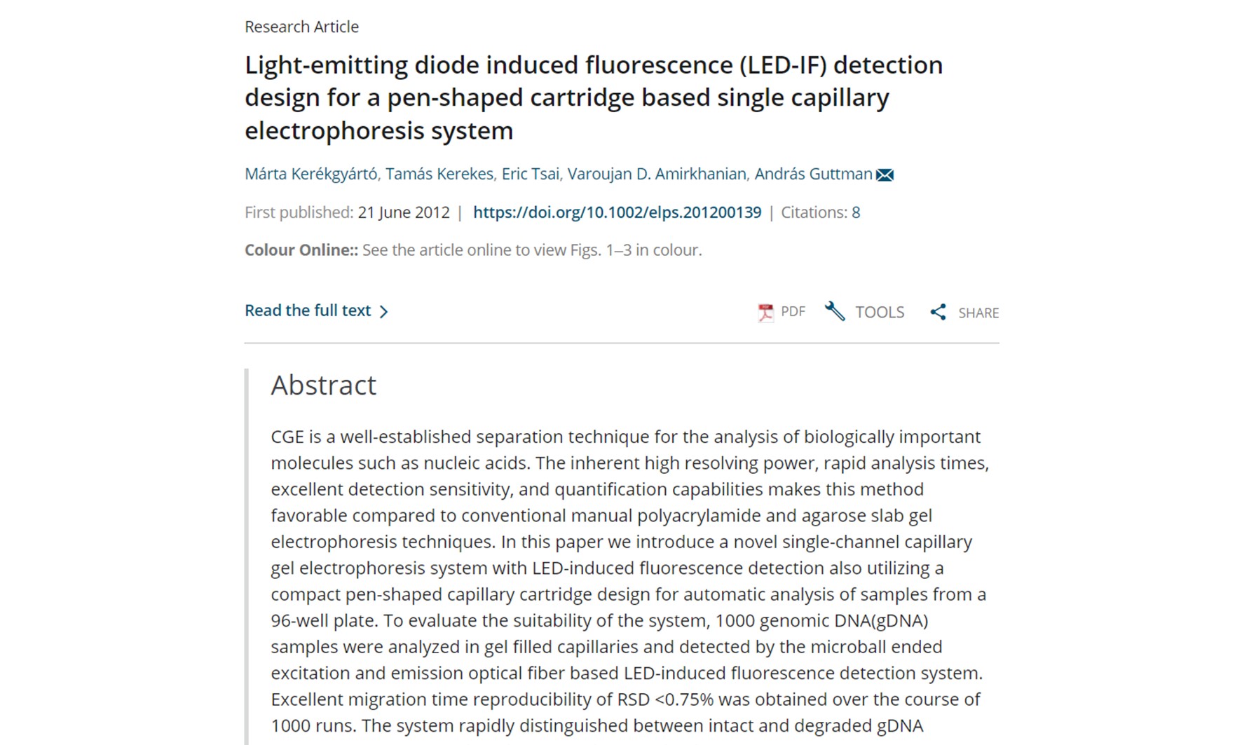 Light‐emitting diode induced fluorescence (LED‐IF) detection design for a pen‐shaped